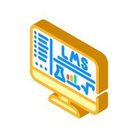 learning management system education platform isometric icon illustration vector