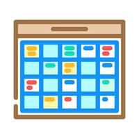 lesson schedule education platform color icon illustration vector