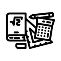 study resources education platform line icon illustration vector