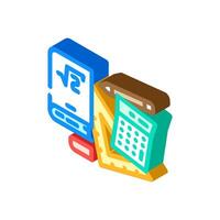 study resources education platform isometric icon illustration vector