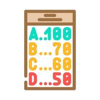 grading system education platform color icon illustration vector