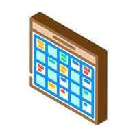 lesson schedule education platform isometric icon illustration vector