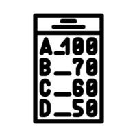 grading system education platform line icon illustration vector
