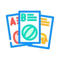 flashcard education platform color icon illustration vector