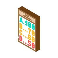 grading system education platform isometric icon illustration vector