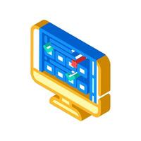 interactive quiz education platform isometric icon illustration vector