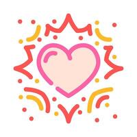 flickering heart strong feelings color icon illustration vector