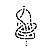 bowline nautical knot glyph icon illustration vector