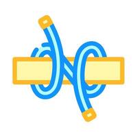 clove hitch nautical knot color icon illustration vector