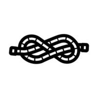 figure eight nautical knot line icon illustration vector