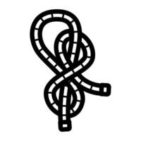 buntline hitch nautical knot line icon illustration vector
