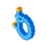 timber hitch nautical knot isometric icon illustration vector