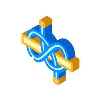 constrictor nautical knot isometric icon illustration vector