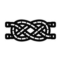 carrick bend nautical knot line icon illustration vector
