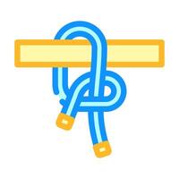half hitch nautical knot color icon illustration vector