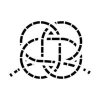 turks head nautical knot glyph icon illustration vector