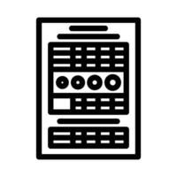 neurological chart line icon illustration vector