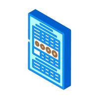 neurological chart isometric icon illustration vector