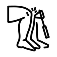 reflex testing neurologist line icon illustration vector