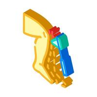 reflex testing neurologist isometric icon illustration vector