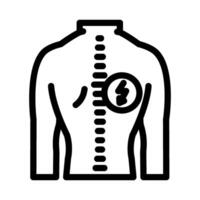 spinal cord analysis line icon illustration vector