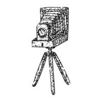 analog vintage camera sketch hand drawn vector