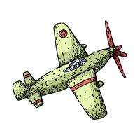 wingspan model airplane sketch drawn vector