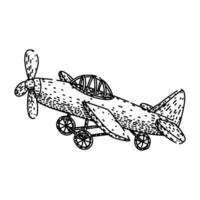 flight model airplane sketch drawn vector