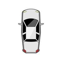 electric car top view cartoon illustration vector