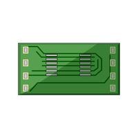 capacitor circuit board cartoon illustration vector