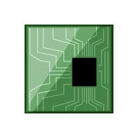 resistor circuit board cartoon illustration vector