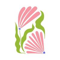 backdrop floral arch cartoon illustration vector