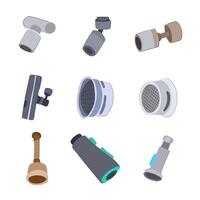 faucet aerator set illustration vector