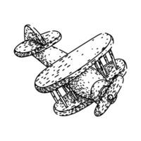 propeller model airplane sketch drawn vector