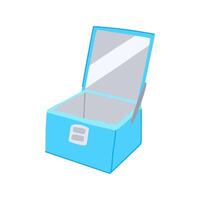 eco solar powered oven cartoon illustration vector
