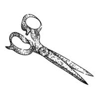 craft scissors sketch drawn vector