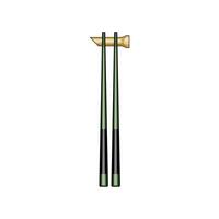 handcrafted chopstick rest cartoon illustration vector