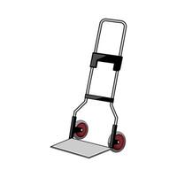warehouse hand cart cartoon illustration vector