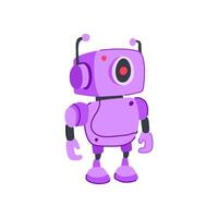 interactive robot toy cartoon illustration vector