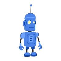 programmable robot toy cartoon illustration vector
