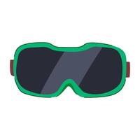 cold googles ski cartoon illustration vector