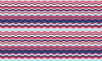 Vibrant wavy stripes in pink, blue, and white create a cheerful, playful pattern perfect for textile design, website backgrounds, or packaging. vector