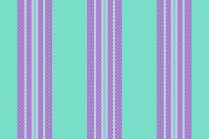 Wallpaper lines stripe , manufacture textile pattern texture. Custom seamless background vertical fabric in teal and magenta colors. vector
