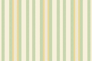 Mix vertical lines, factory textile background fabric. Fiber texture seamless pattern stripe in beige and green colors. vector