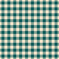 Elegant teal and cream gingham pattern. Perfect for textile design, wrapping paper, backgrounds, or website design. This classic check evokes feelings of rustic charm and timeless style. vector