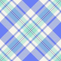 Twill pattern texture seamless, expressive textile plaid tartan. Napkin background fabric check in linen and blue colors. vector