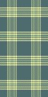 Place plaid tartan fabric, stylish textile pattern . Repetitive check seamless texture background in pastel and cyan colors. vector