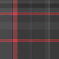 Finish seamless check pattern, greeting card fabric tartan texture. Robe textile plaid background in grey and red colors. vector
