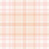 Elegant pastel pink and peach plaid pattern. Perfect for textile design, websites, packaging, or scrapbooking. This soft, subtle texture evokes feelings of warmth, gentleness, and femininity. vector