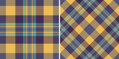 Check plaid tartan of texture pattern seamless with a background fabric textile . Set in dark colors for fashion clothes for mature ladies. vector